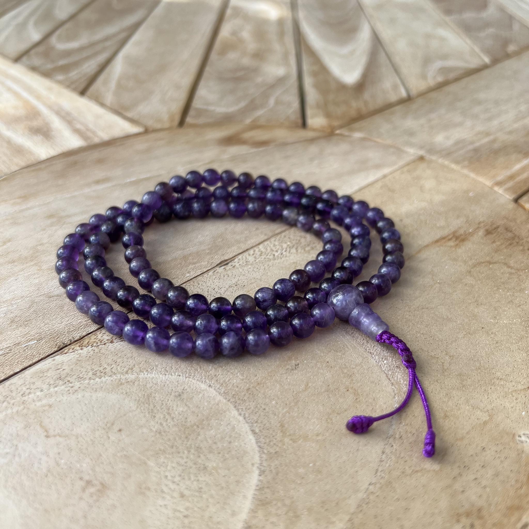 Amethyst Mala Prayer Beads 6mm