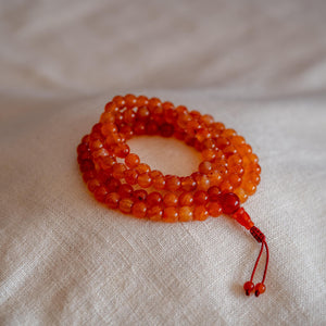 8mm Carnelian Mala Prayer Beads