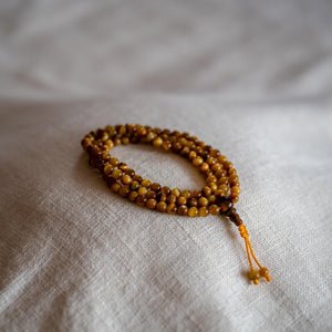 6mm Yellow Tiger Eye Mala Prayer Beads
