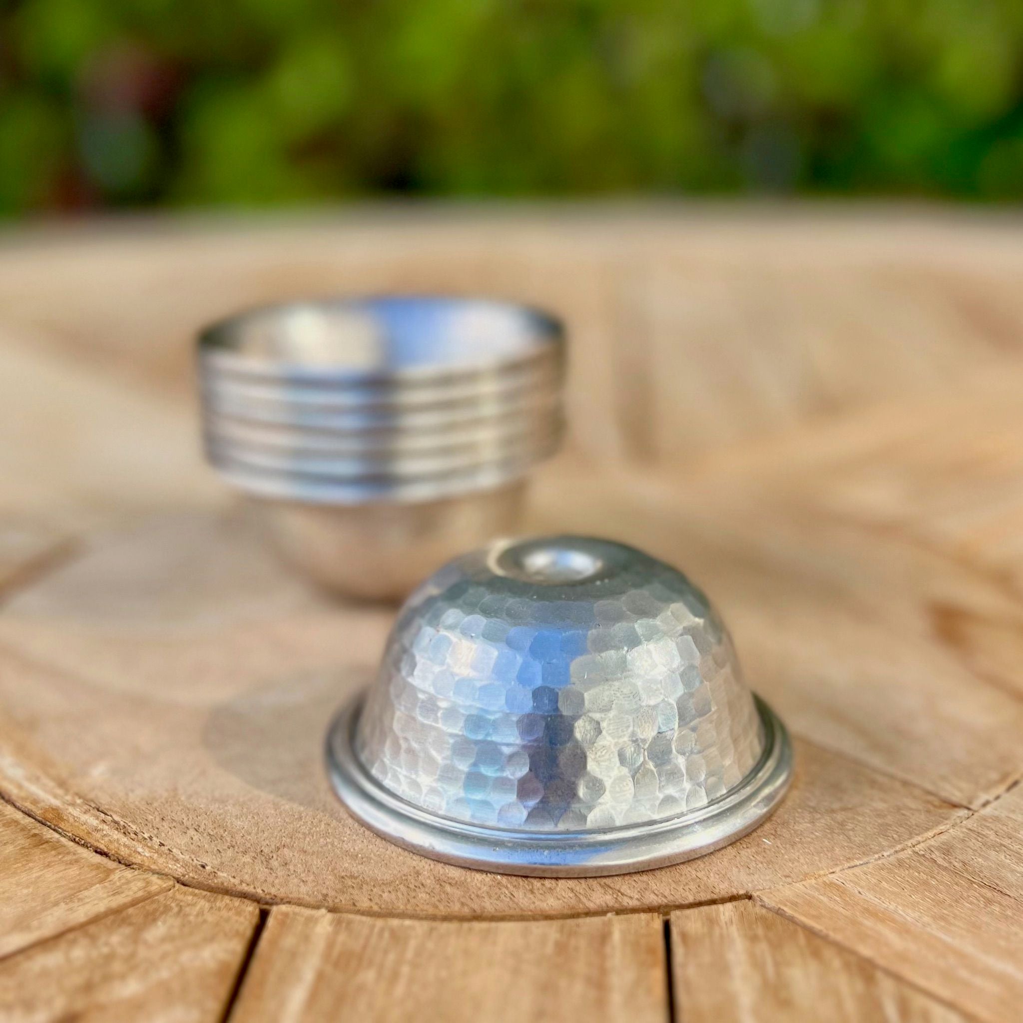 8cm Diameter Silver Plated Copper Offering Bowls