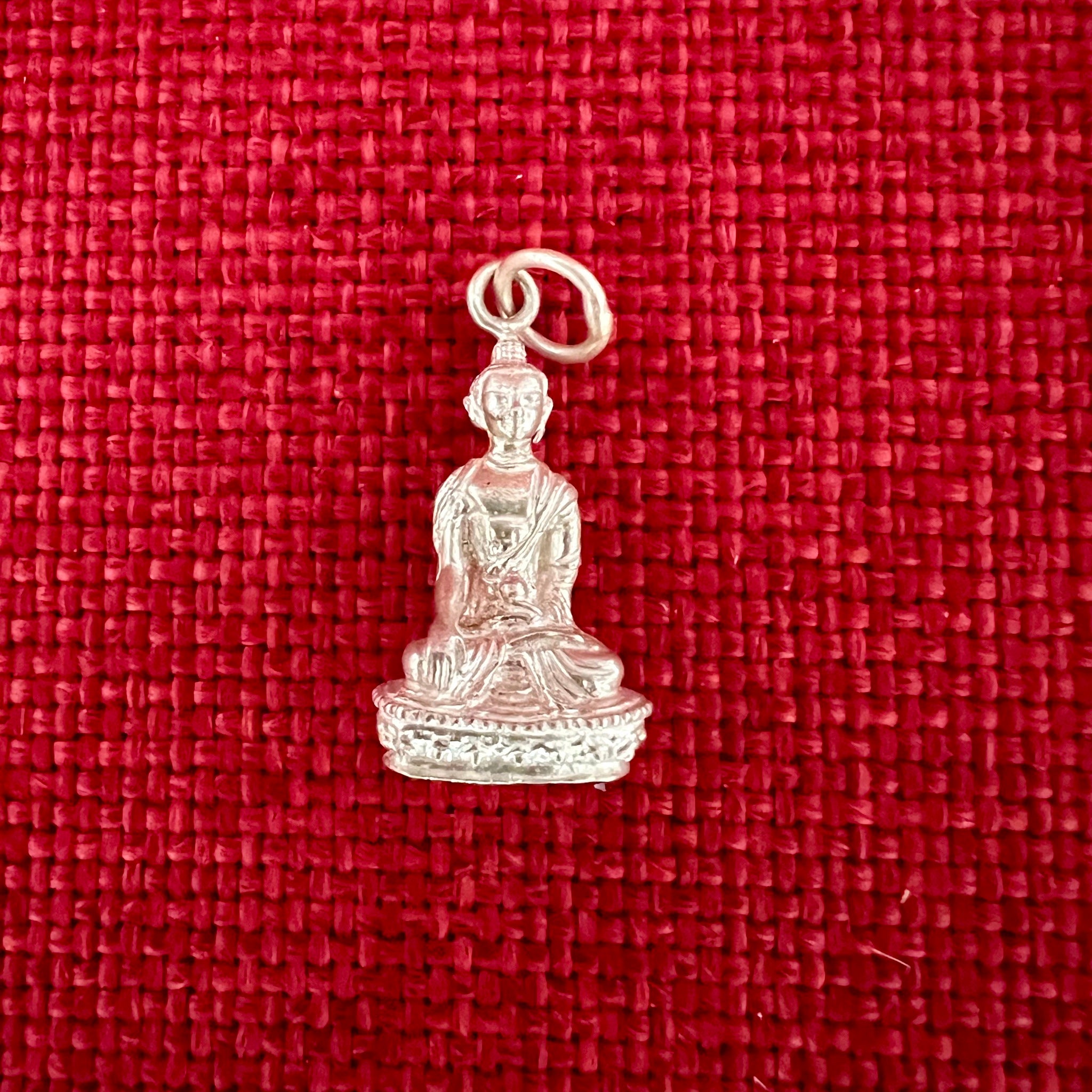 Shiny Sterling Silver Buddha Pendant
