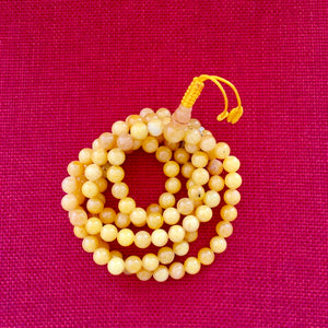 Yellow Onyx Mala Prayer Beads 8mm