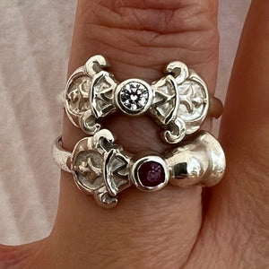 Set of Silver Bell & Dorje Rings