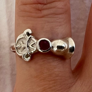 Set of Silver Bell & Dorje Rings
