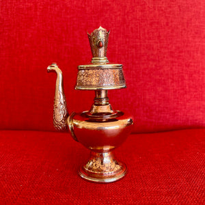 20cm handmade copper bhumpa (tibetan ritual vase)