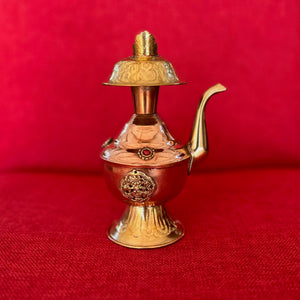 17cm High Light Copper Bhumpa with Embossed Design on the Side