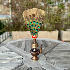 20cm handmade oxidised copper bhumpa (tibetan ritual vase)