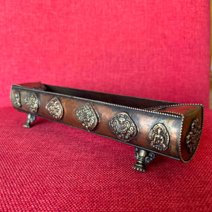 25.5cm Copper Incense Burner with 8 Auspicious Symbols