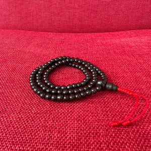 6mm Rosewood Mala Prayer Beads with Red String