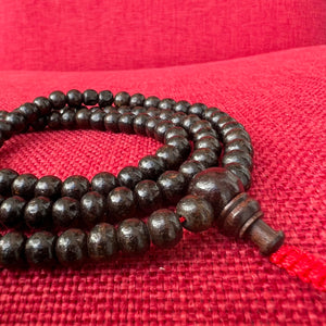 7mm Rosewood Mala Prayer Beads with Red String