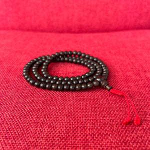 7mm Rosewood Mala Prayer Beads with Red String