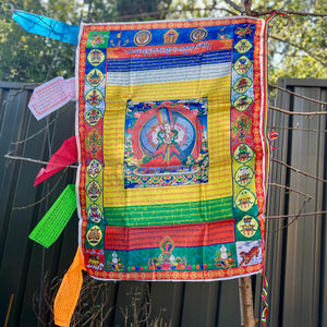 Vertical Sitatapatra (Dukkar) Prayer Flag 95cm x 70cm