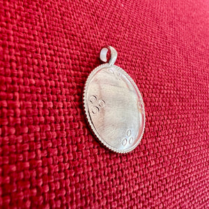 2.5cm diameter silver melong (symbolic mirror)