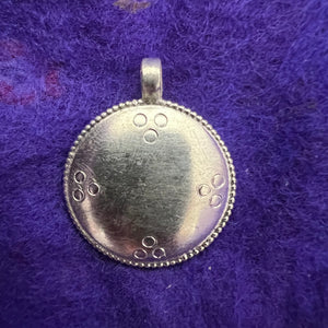 2.5cm diameter silver melong (symbolic mirror)