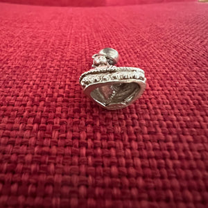 2cm Oxidised Sterling Silver Buddha Pendant