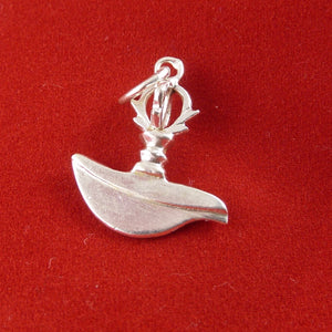2cm silver curved knife pendant