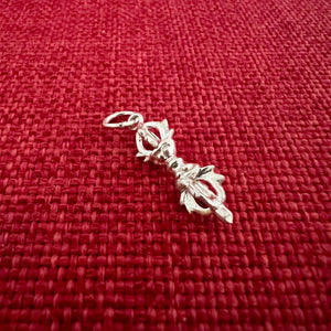 2.5cm Silver dorje pendant
