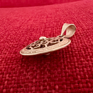 2cm silver pendant with Buddhist Mandala symbol on both sides and space between