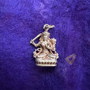 2cm oxidised silver Manjushri pendant