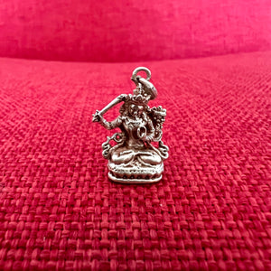 2cm oxidised silver Manjushri pendant