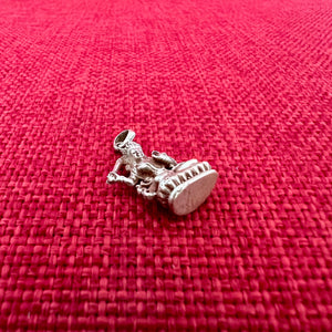 2cm oxidised silver Manjushri pendant