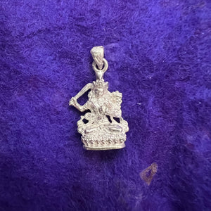 2cm shiny silver Manjushri pendant