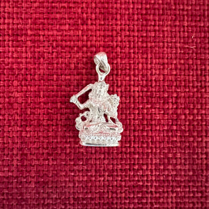 2cm shiny silver Manjushri pendant