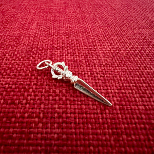 3cm silver phurba pendant