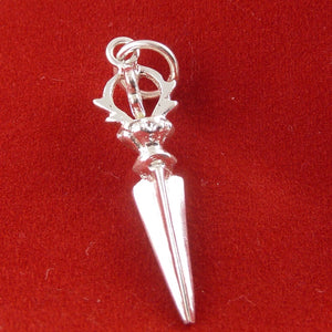3cm silver phurba pendant