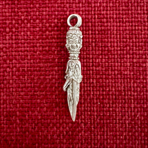 4cm sterling silver phurba pendant with face of Vajakilaya