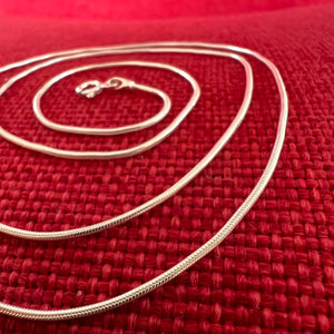 61cm Sterling Silver Snake Chain 1mm diameter