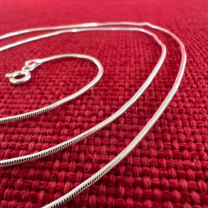 61cm Sterling Silver Snake Chain 1mm diameter