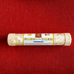 Chenrezig Bhutanese Style Brocade Incense