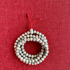 7mm Lotus Seed Mala with red string 