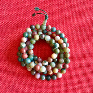 Mixed Agate Mala (Prayer Beads) 8mm