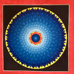 Mandala Painting Blue Lotus