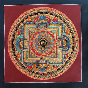 Mandala painting - Burgundy with OM