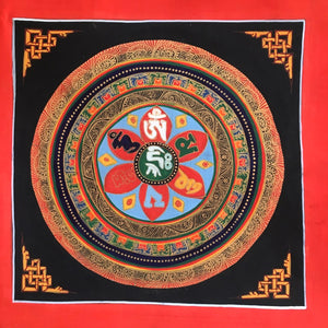 Mandala Painting Om Mani in Lotus