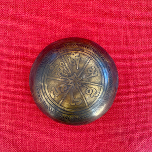 12cm Double Dorje and Om Mani Singing Bowl 
