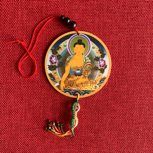 Buddha Shakyamuni Wooden Hanging Disc